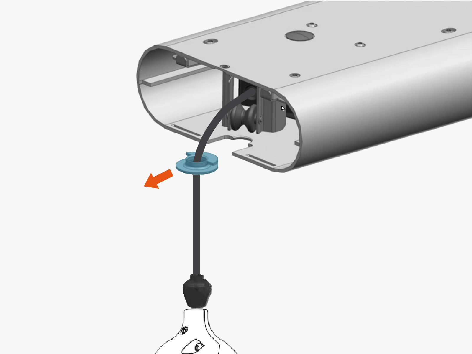 Technical illustration depicts the procedural step.